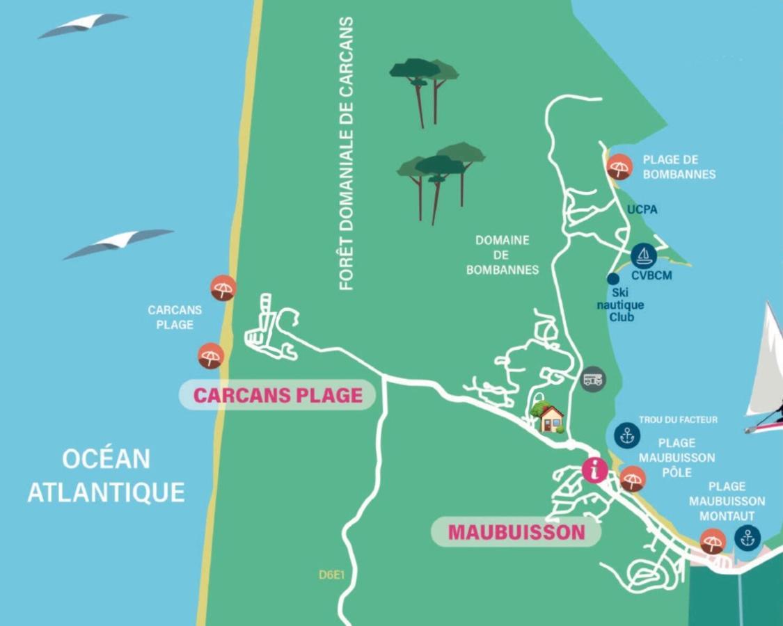 Apt Les Grands Pins, Entre Foret, Lac Et Ocean Carcans Eksteriør billede